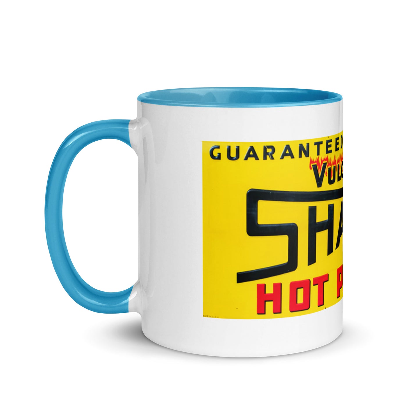 Retro Hot Oil Patch Sign Mug with Color Inside