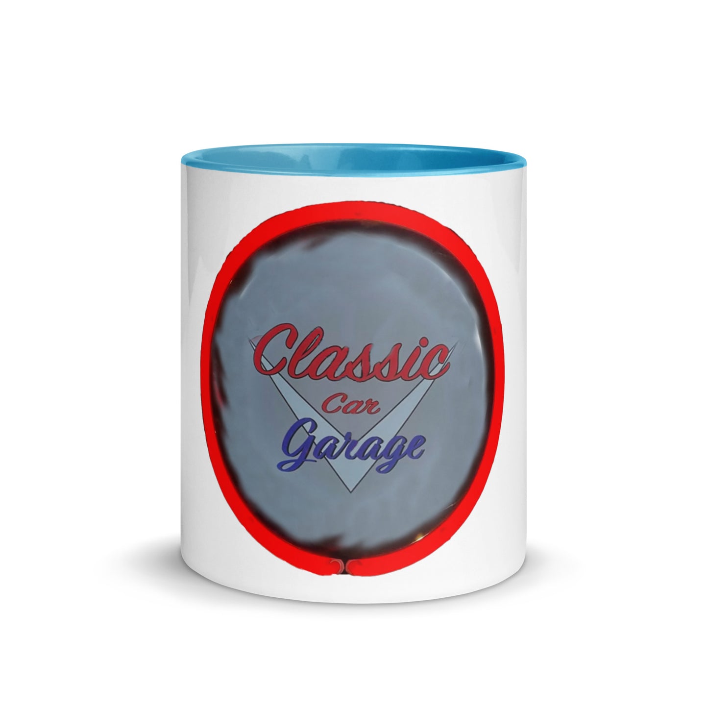 Classic Car Garage Neon Graffiti Style Mug with Color Inside