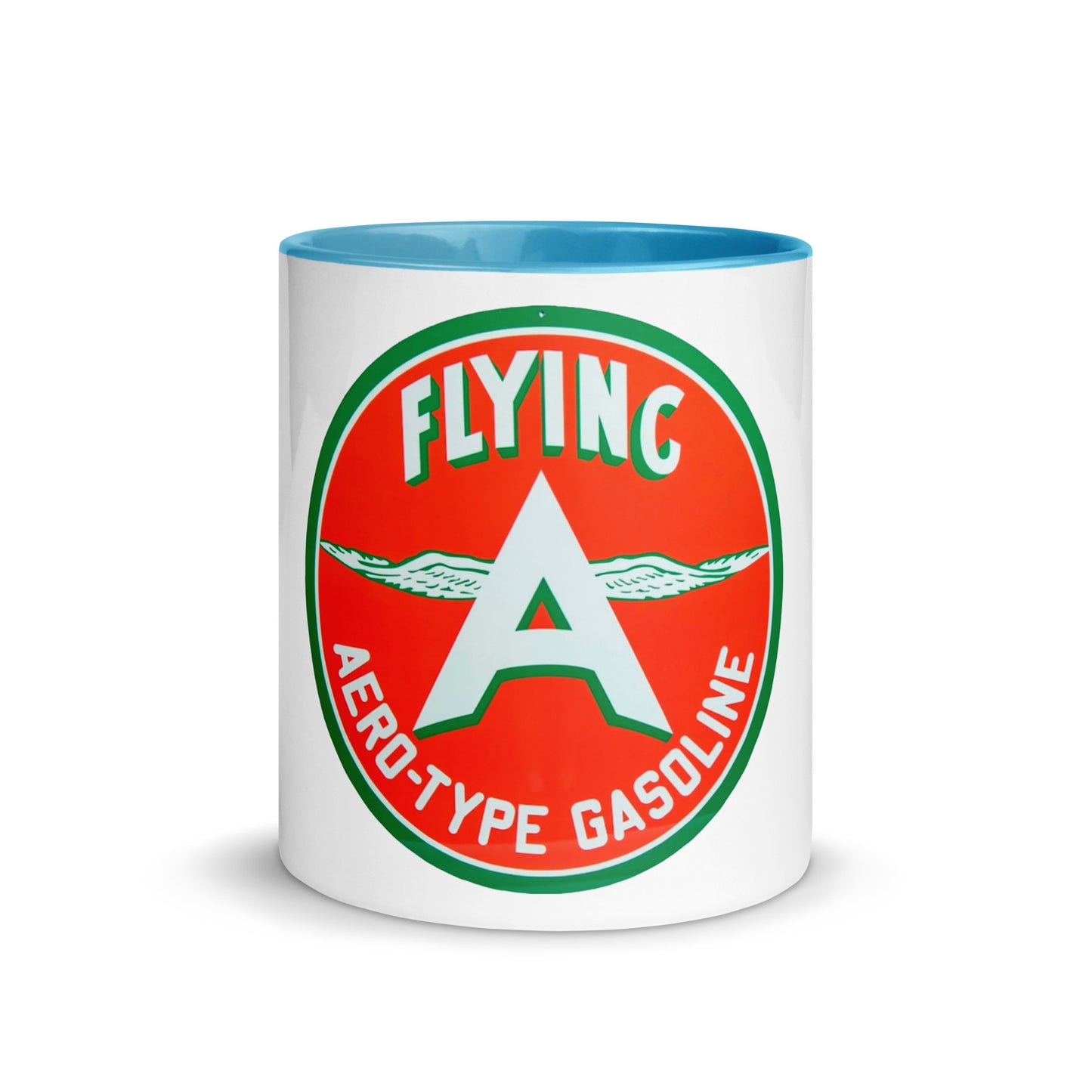 Vintage Flying A Porcelain Style Design Mug with Color Inside