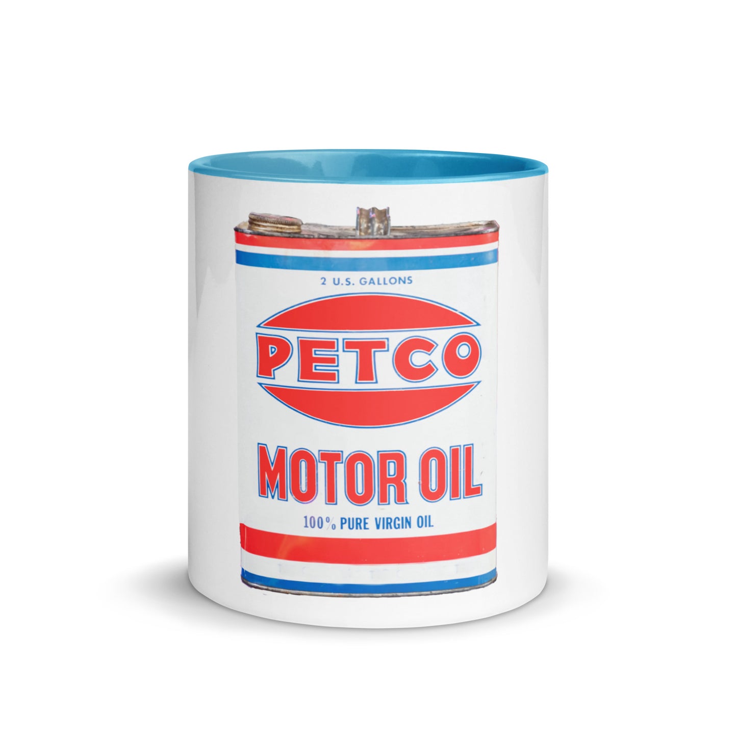 Vintage Petco Oil Can Mug with Color Inside