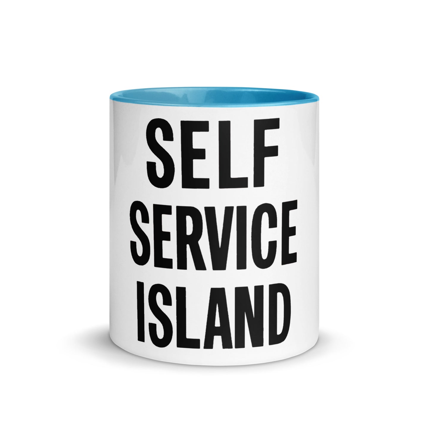 Self Service Island Design Mug with Color Inside