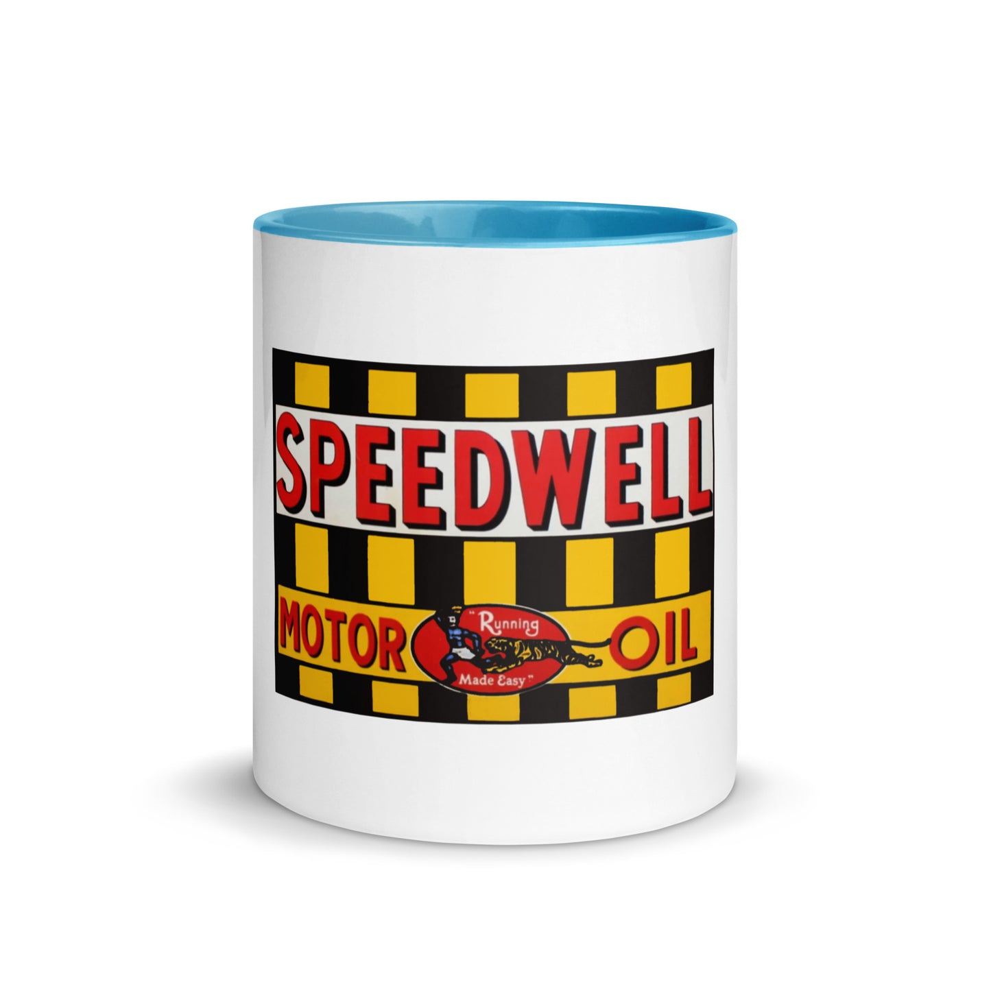 Retro Speedway Tin Syle Mug with Color Inside