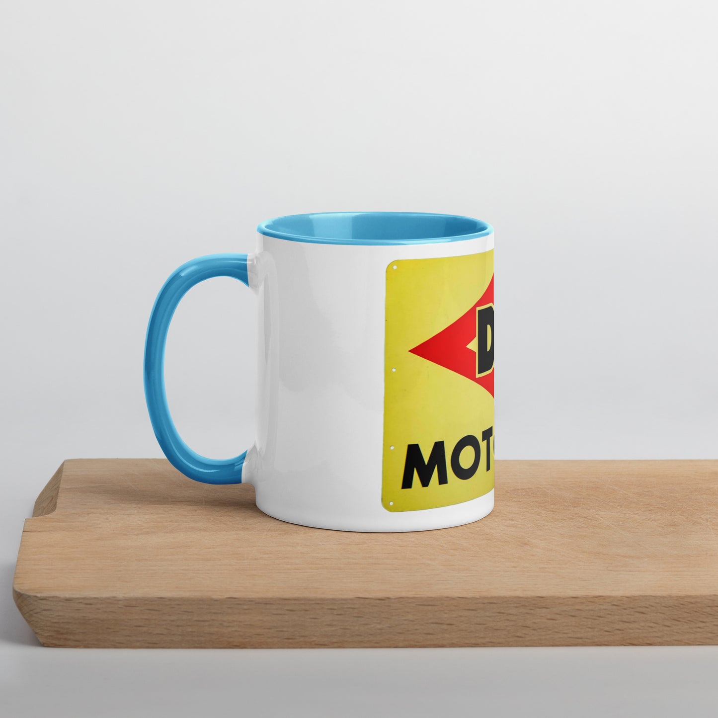 DX Oil Vintage Sign Style Mug with Color Inside
