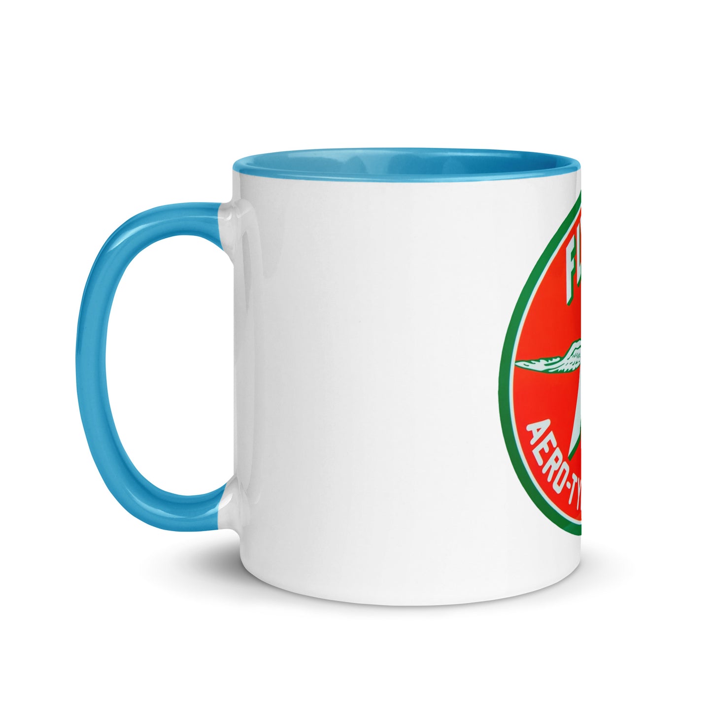 Vintage Flying A Porcelain Style Design Mug with Color Inside