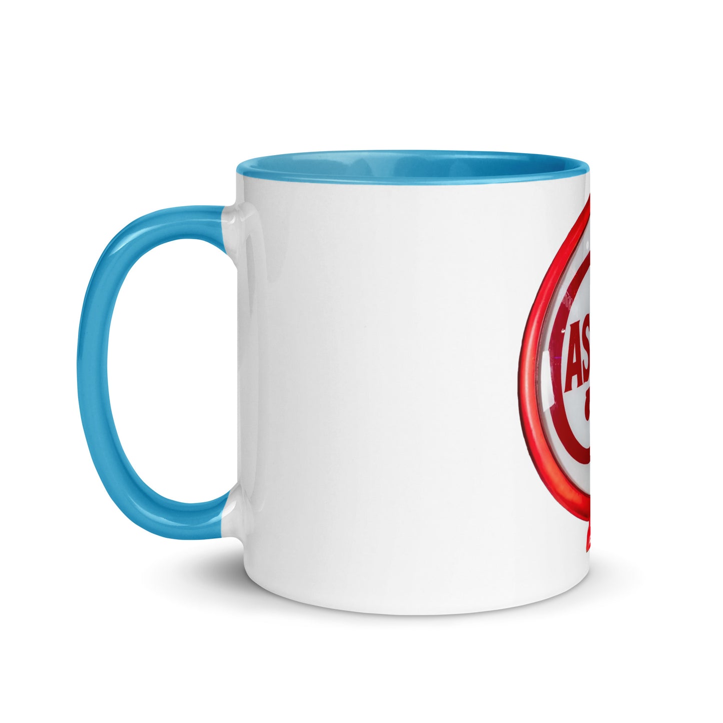Vintage Gas Globe design Mug with Color Inside