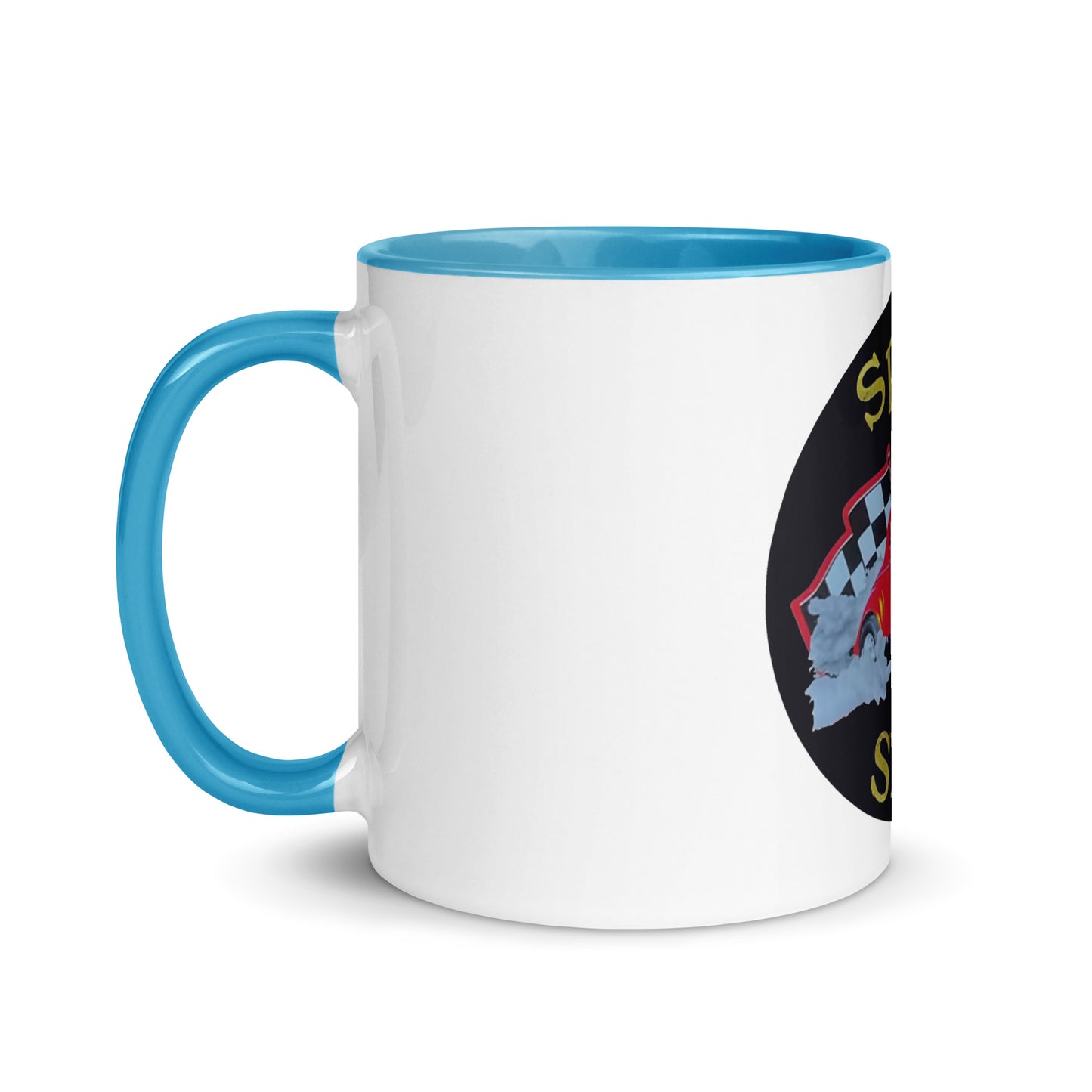 Retro Speed Shop Tin Style Mug with Color Inside