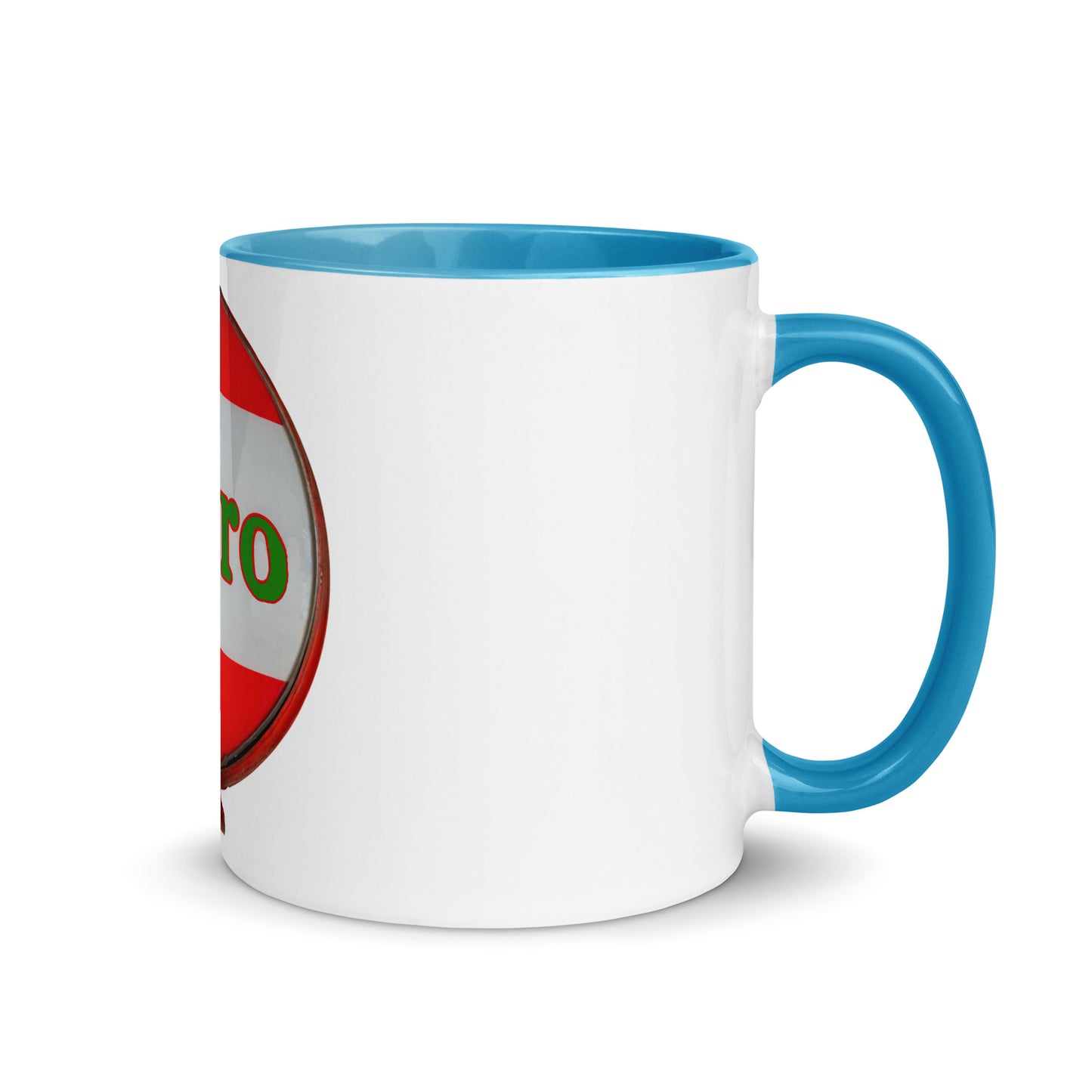 Retro Metro Globe Style Mug with Color Inside