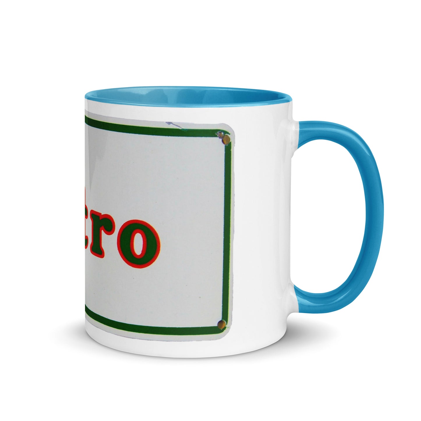 Retro Metro Tin Style Mug with Color Inside