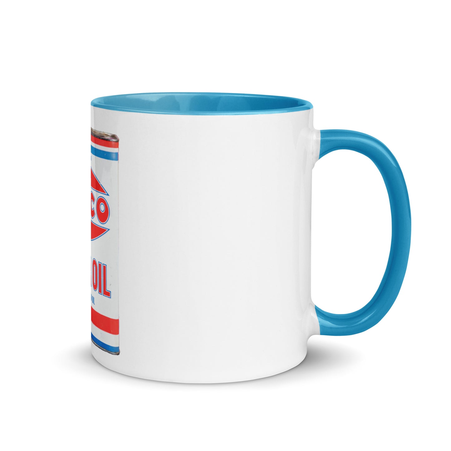Vintage Petco Oil Can Mug with Color Inside