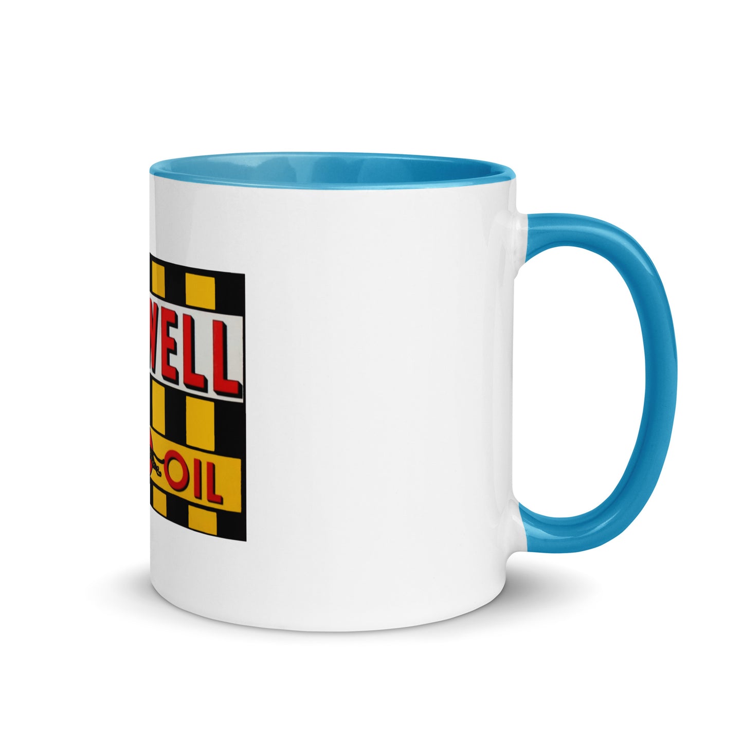 Retro Speedway Tin Syle Mug with Color Inside