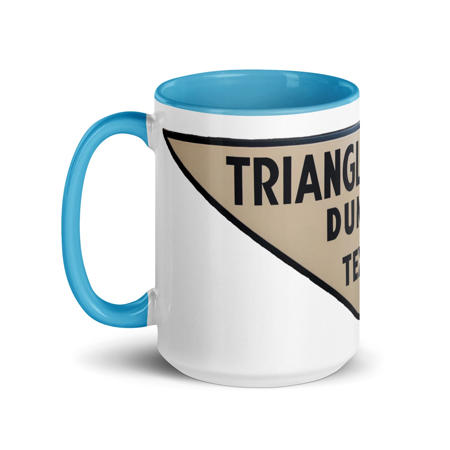 Retro Triangle Oil Company Tin Style Mug with Color Inside