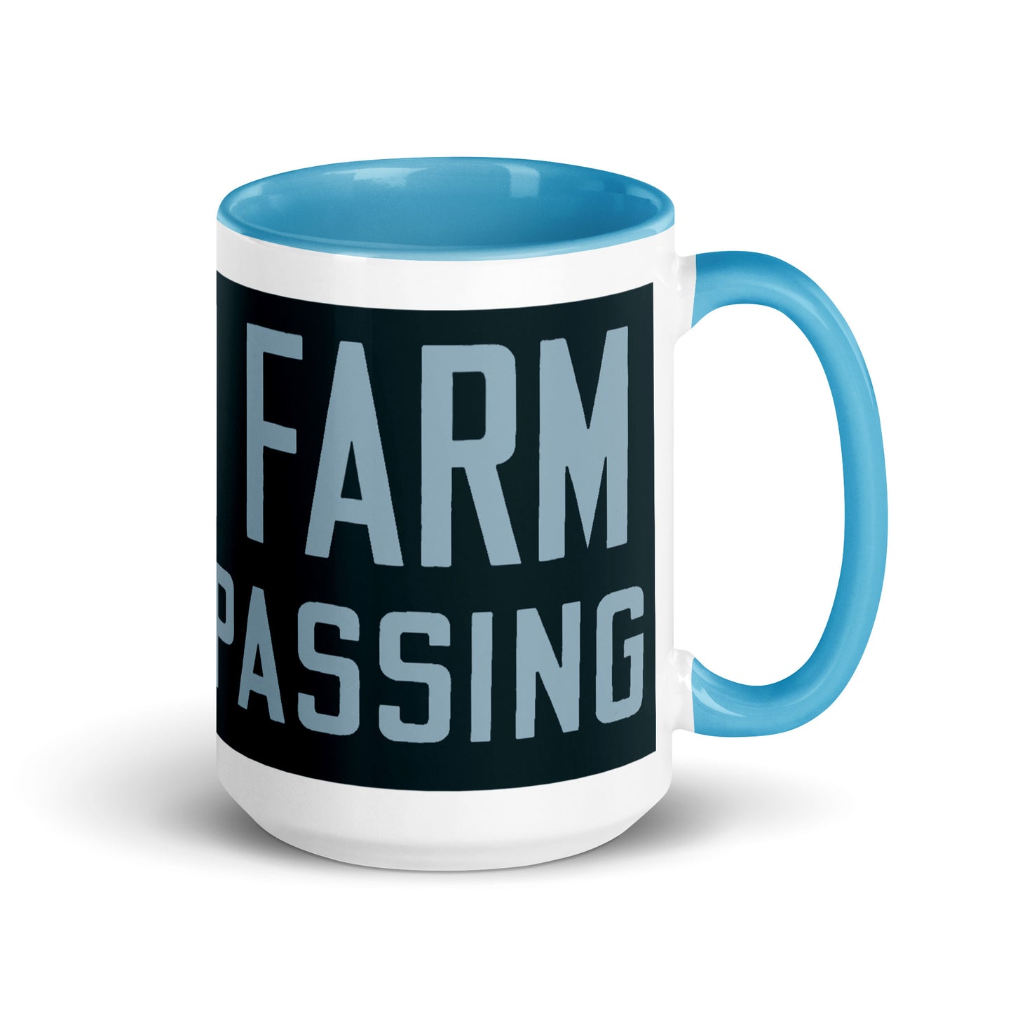 Retro Urban Farm Sign Porcelain Style Mug with Color Inside