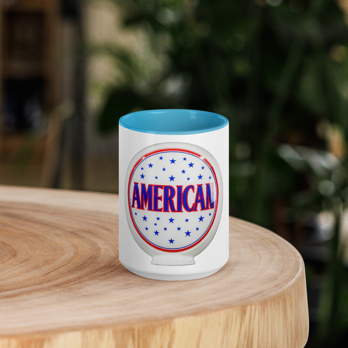 American Gas Globe Style Mug with Color Inside