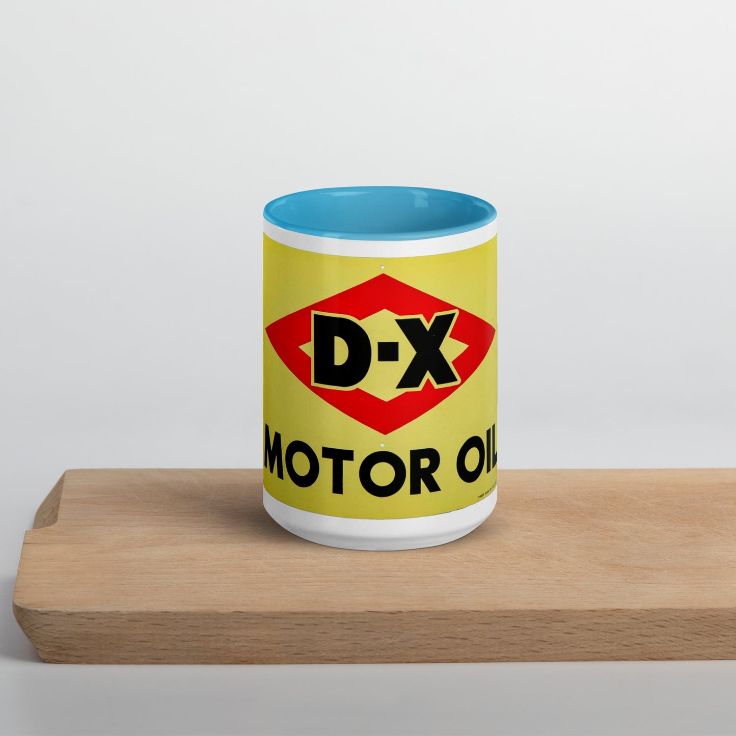 DX Oil Vintage Sign Style Mug with Color Inside