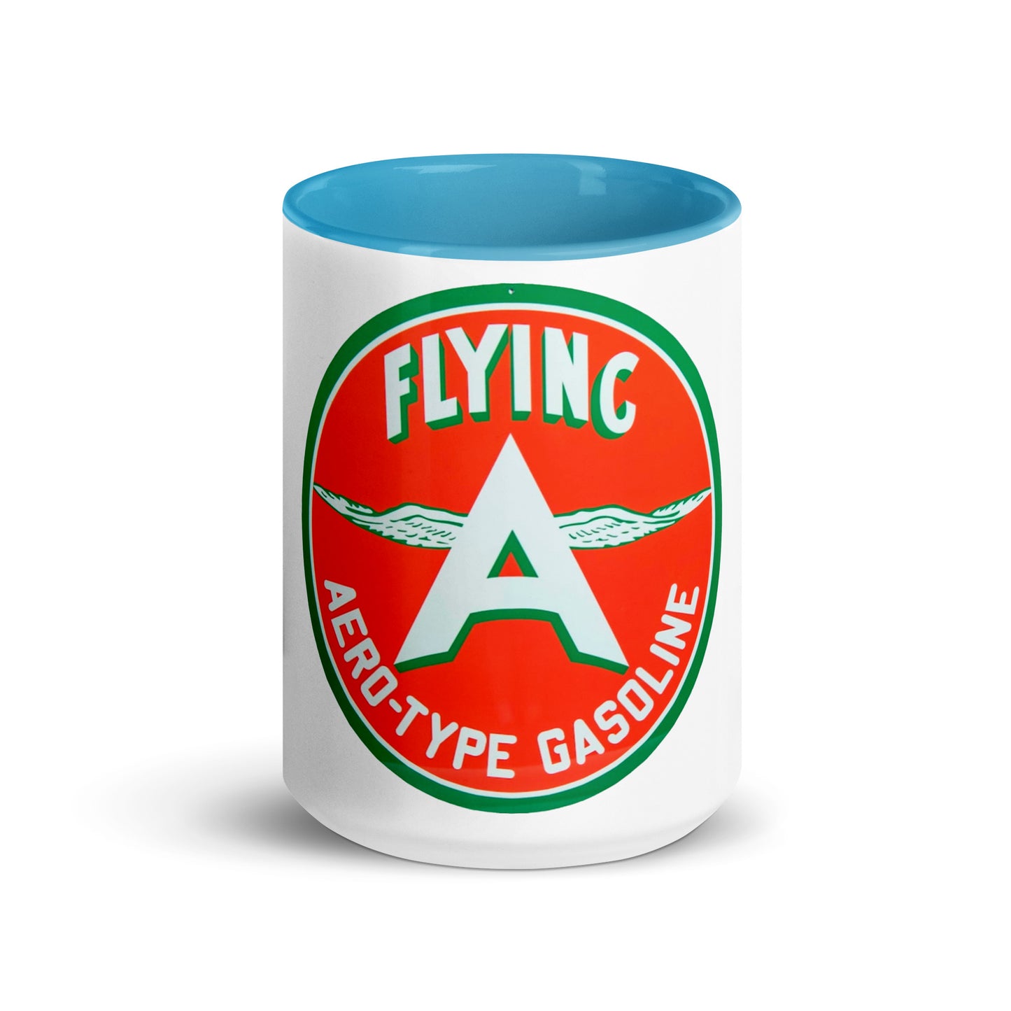 Vintage Flying A Porcelain Style Design Mug with Color Inside