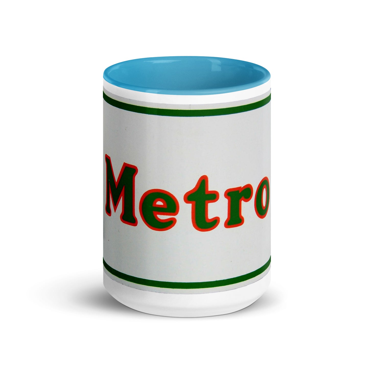 Retro Metro Tin Style Mug with Color Inside