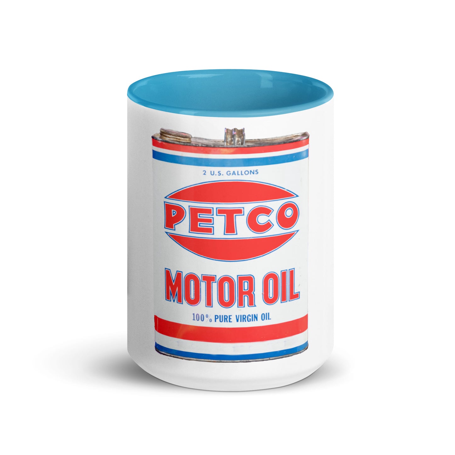 Vintage Petco Oil Can Mug with Color Inside