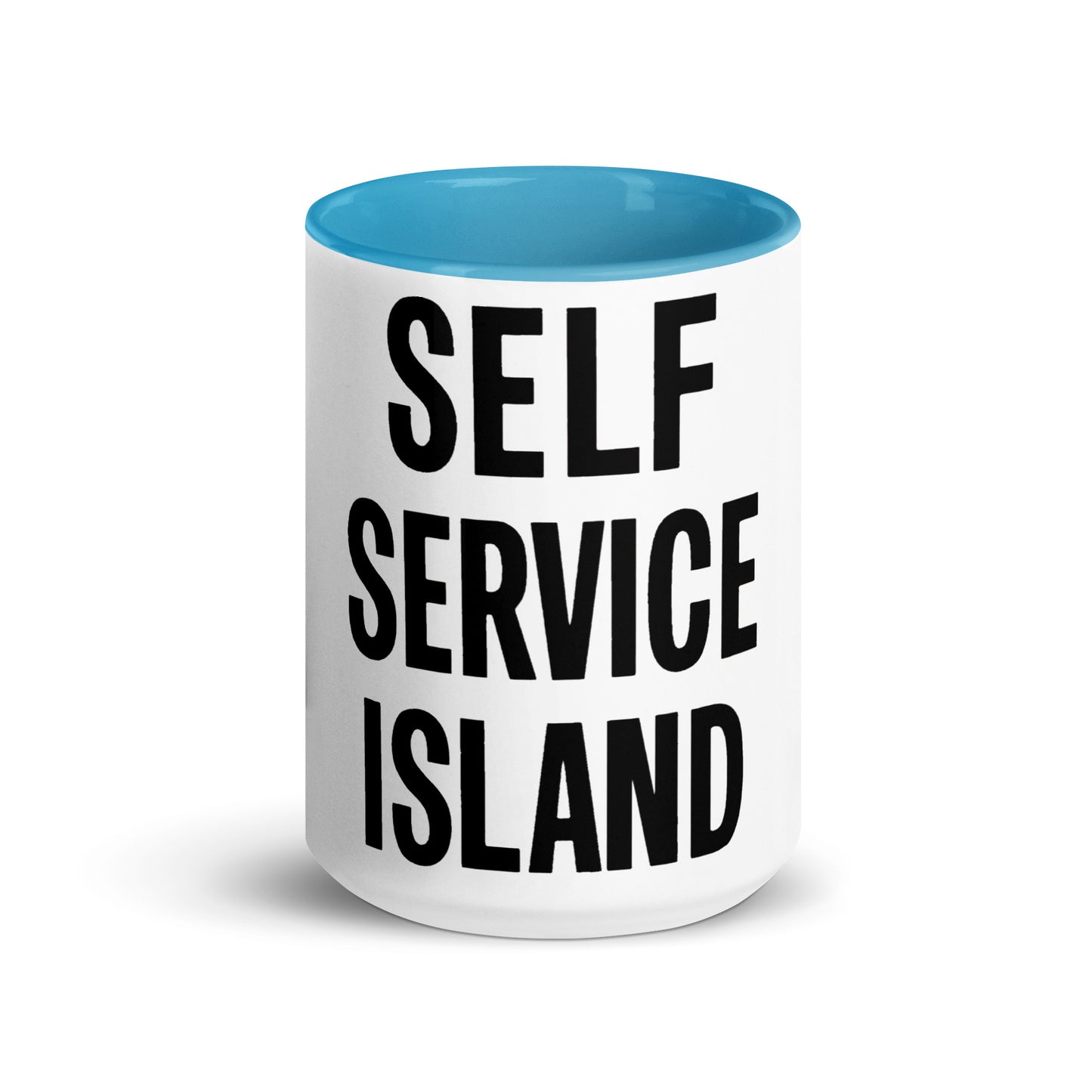 Self Service Island Design Mug with Color Inside