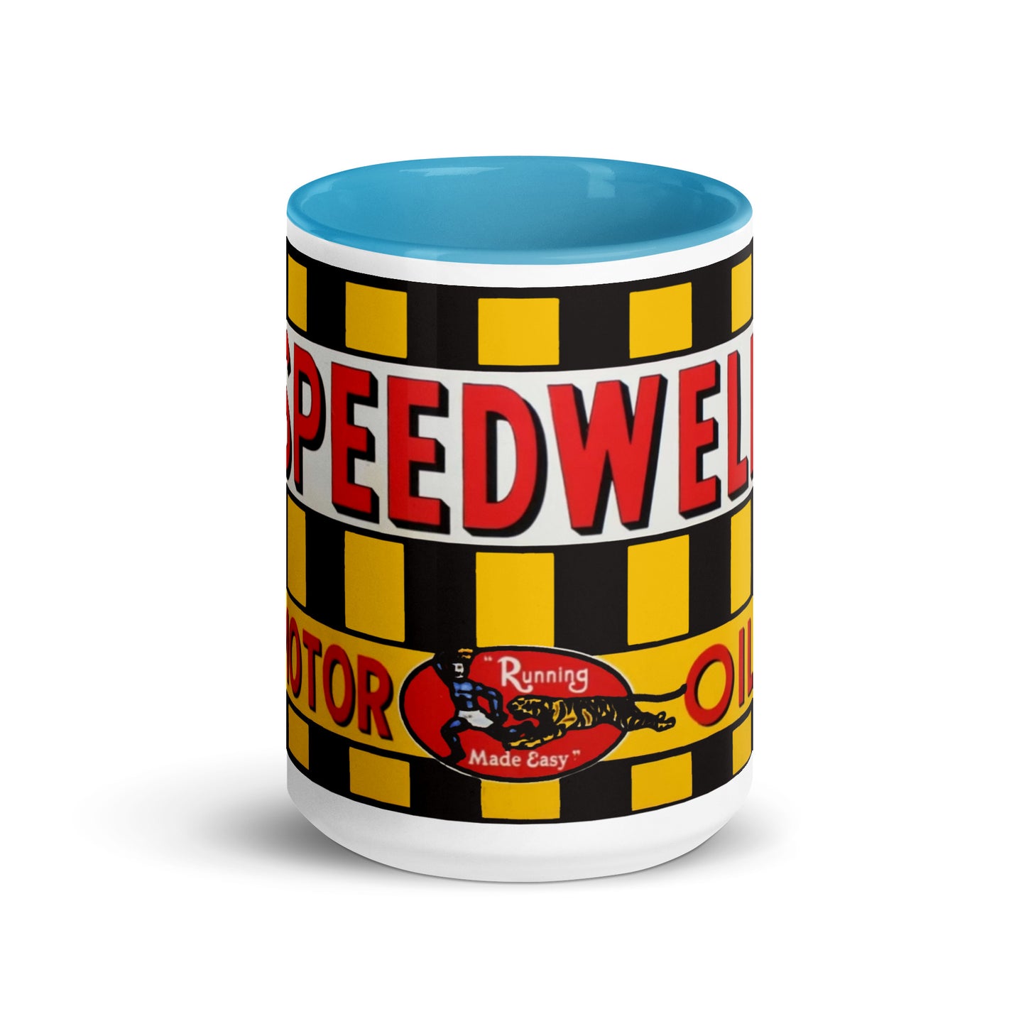 Retro Speedway Tin Syle Mug with Color Inside