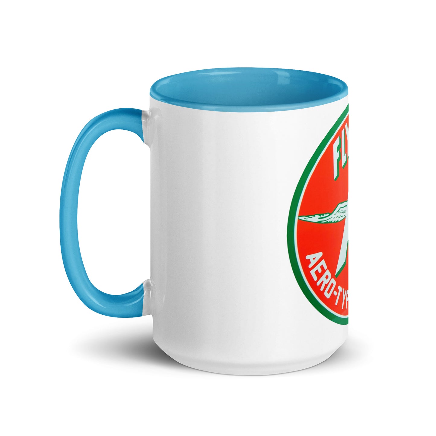 Vintage Flying A Porcelain Style Design Mug with Color Inside