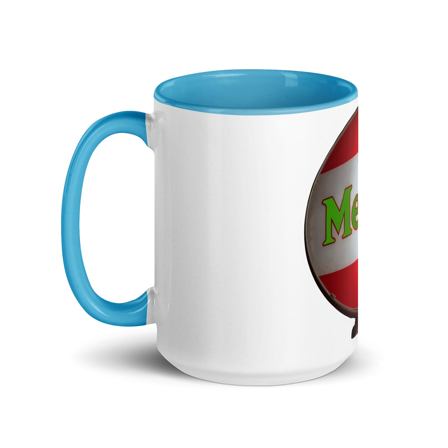 Retro Metro Globe Style Mug with Color Inside