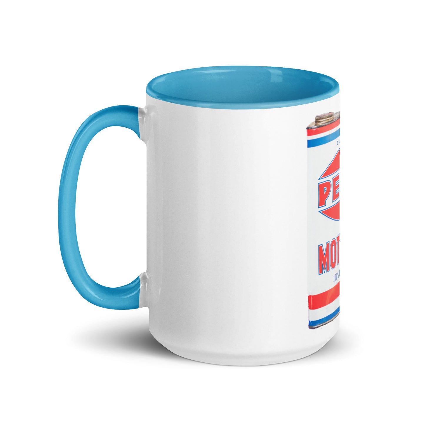 Vintage Petco Oil Can Mug with Color Inside