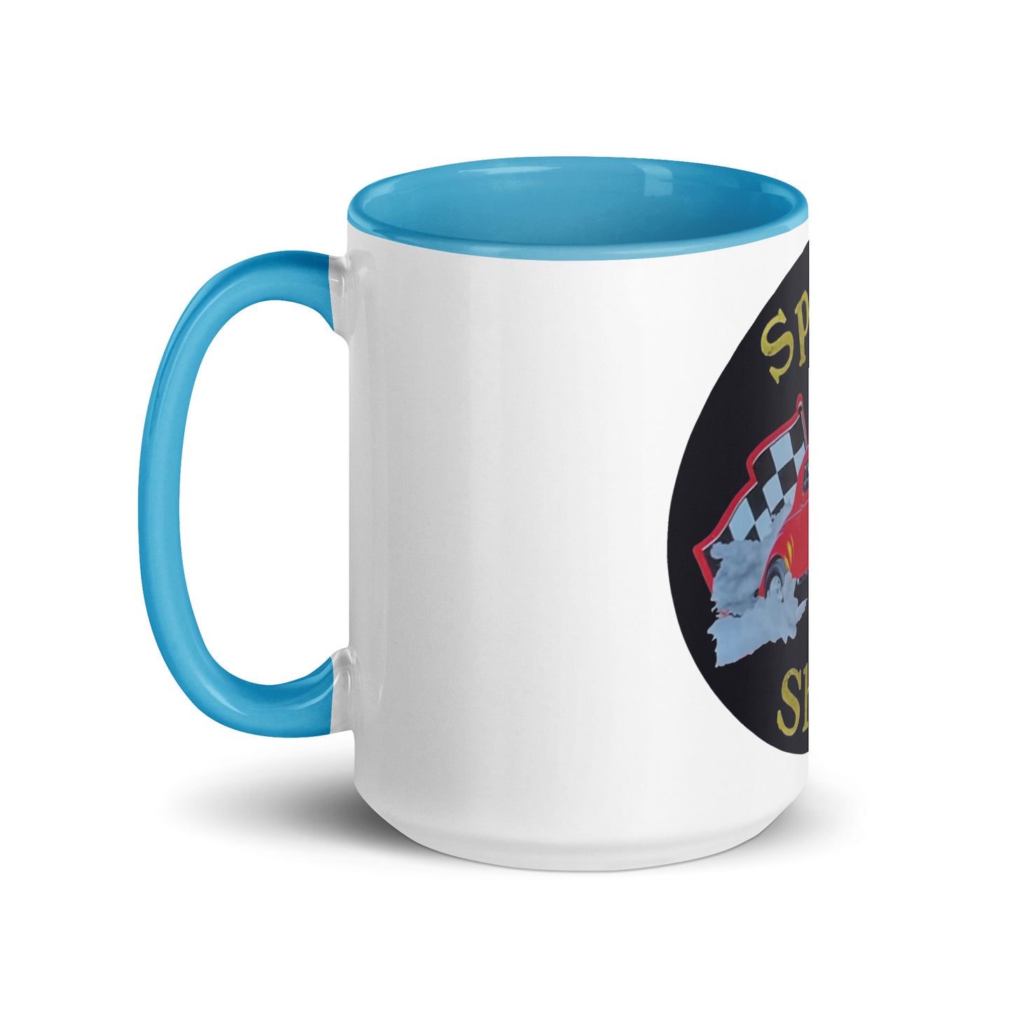 Retro Speed Shop Tin Style Mug with Color Inside