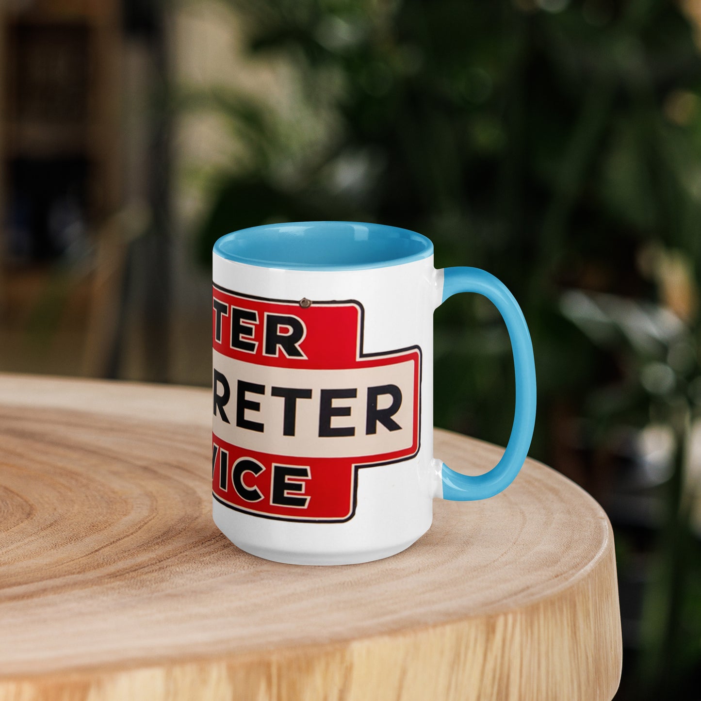 Carter Carbs Tin Style Shop Sign Mug with Color Inside