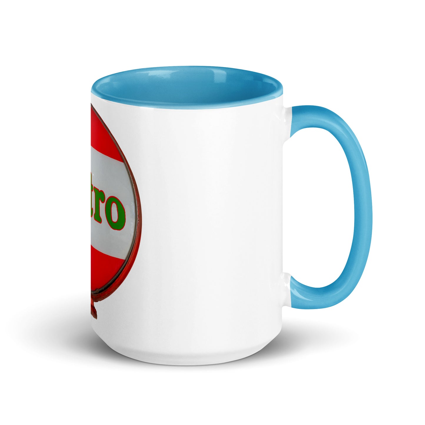 Retro Metro Globe Style Mug with Color Inside