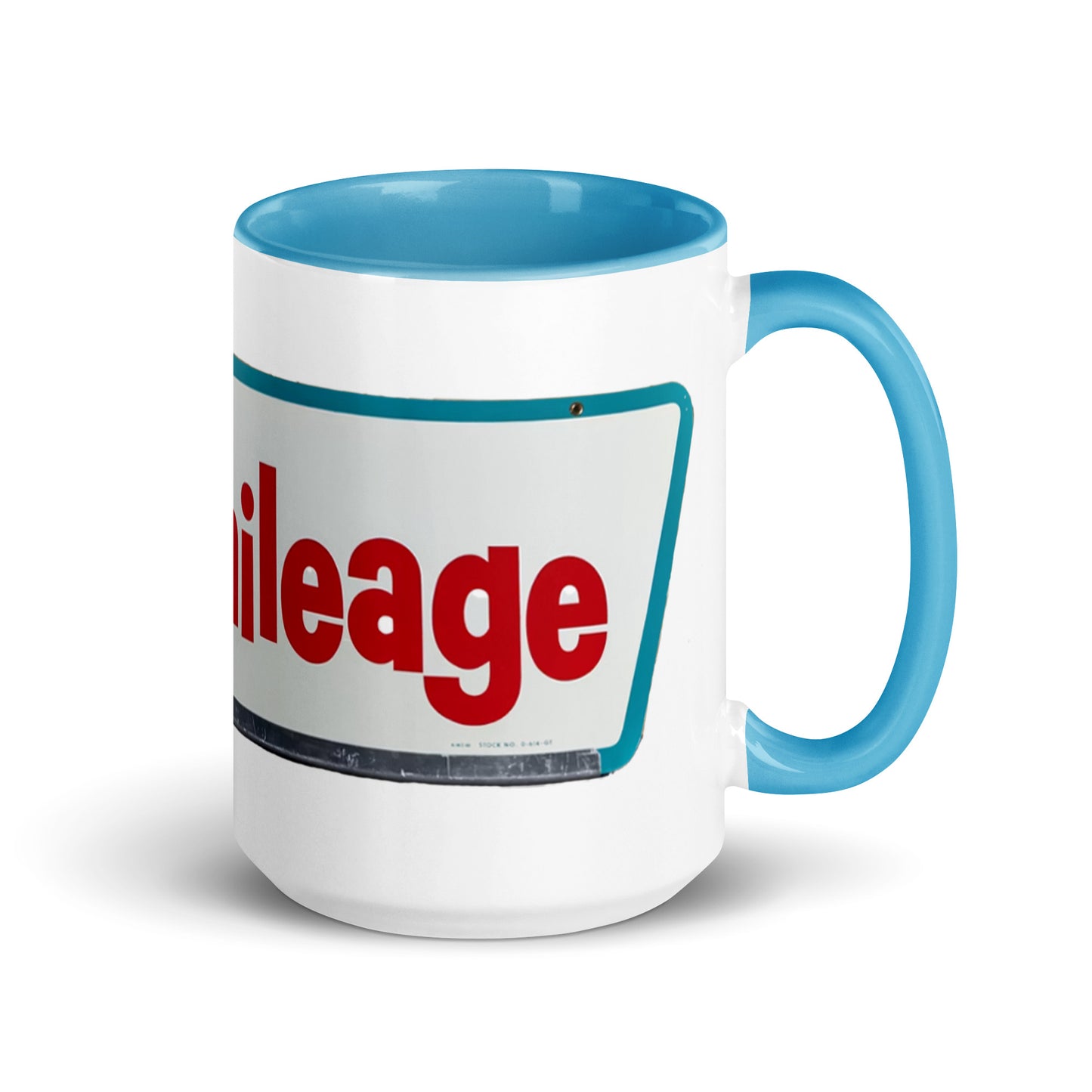 Retro Smileage Tire Sign Mug with Color Inside