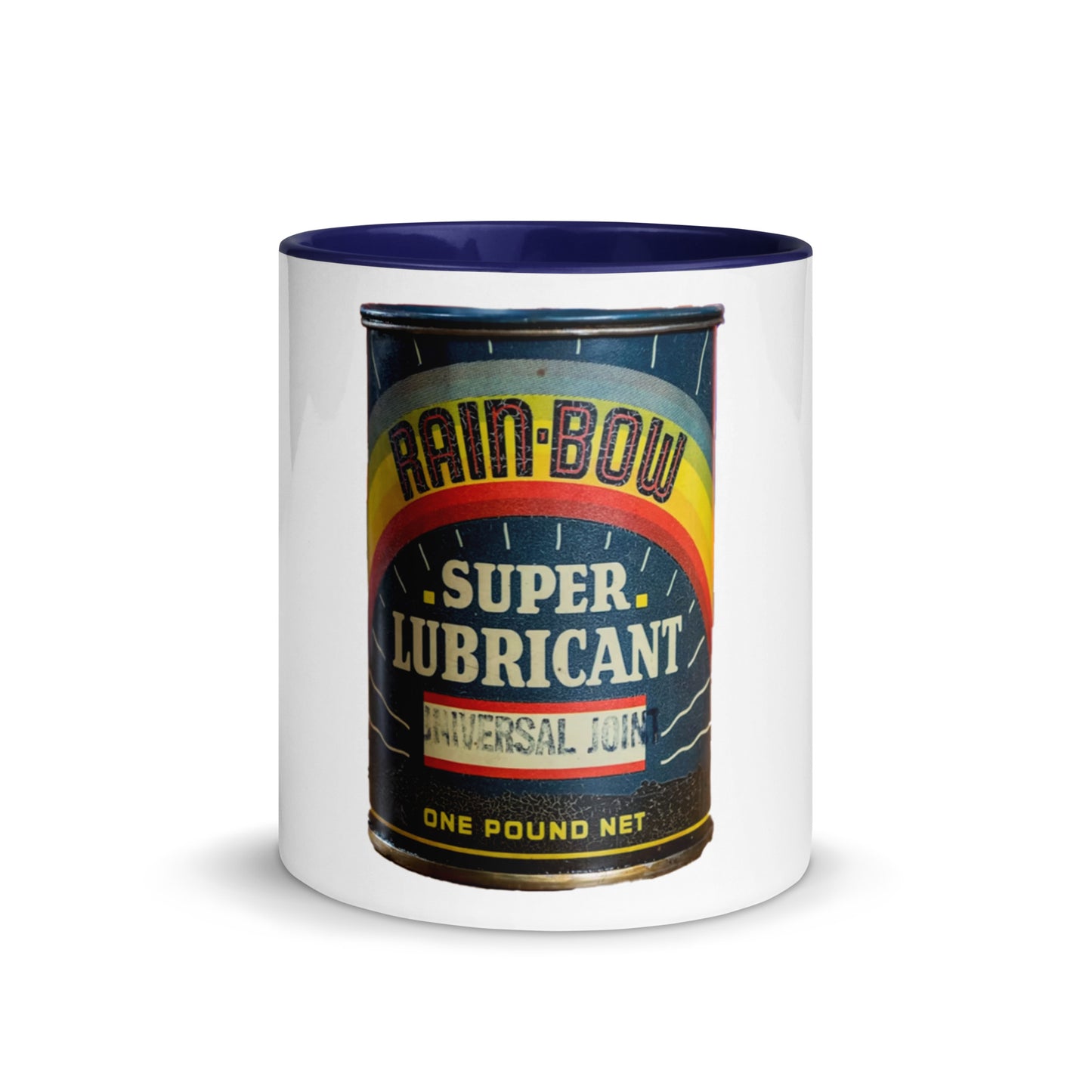 Vintage Grease Soup Can Style Mug with Color Inside