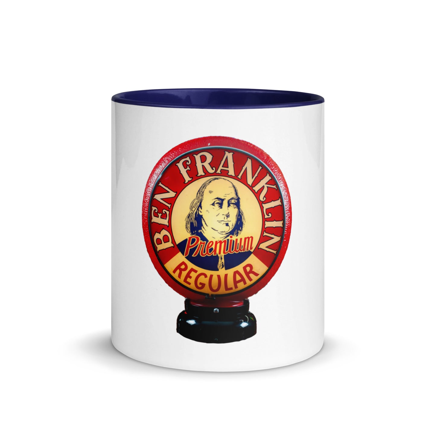 Ben Franklin Globe Style Mug with Color Inside