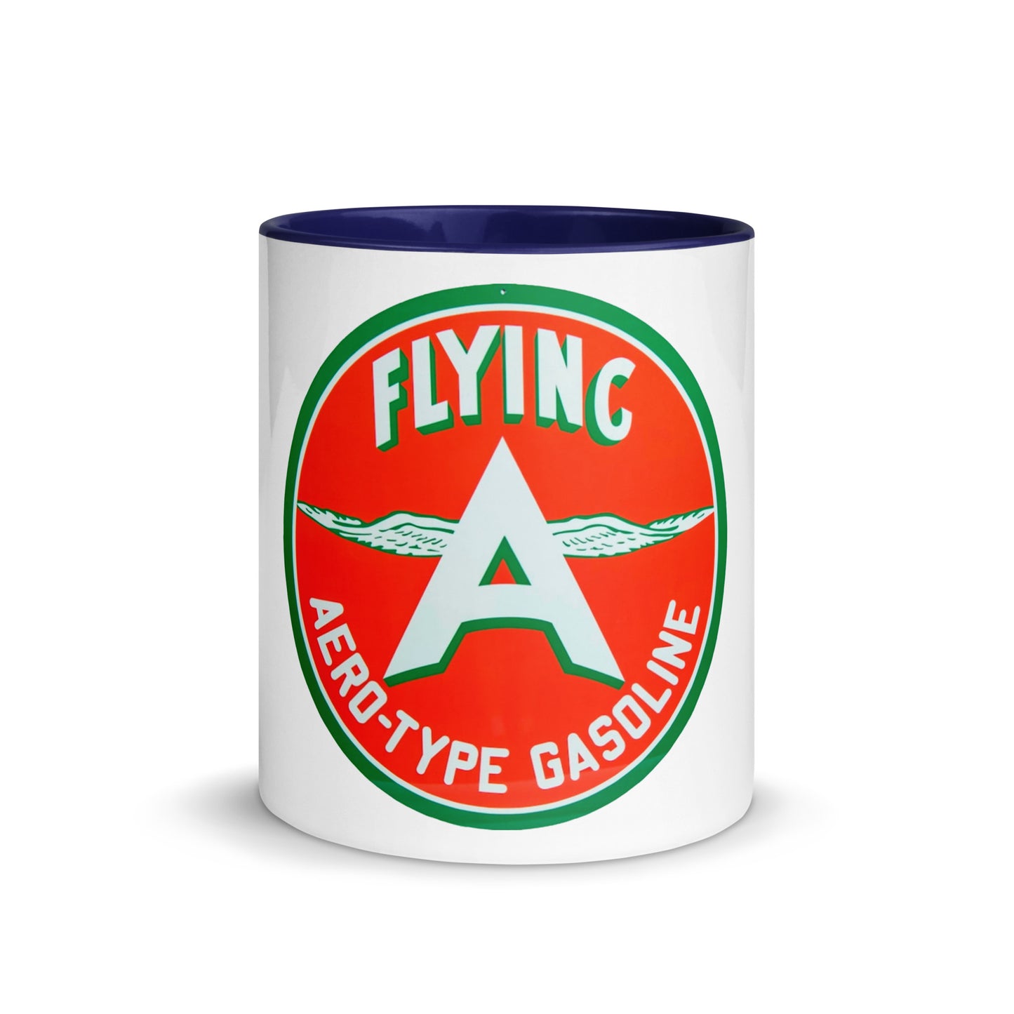 Vintage Flying A Porcelain Style Design Mug with Color Inside