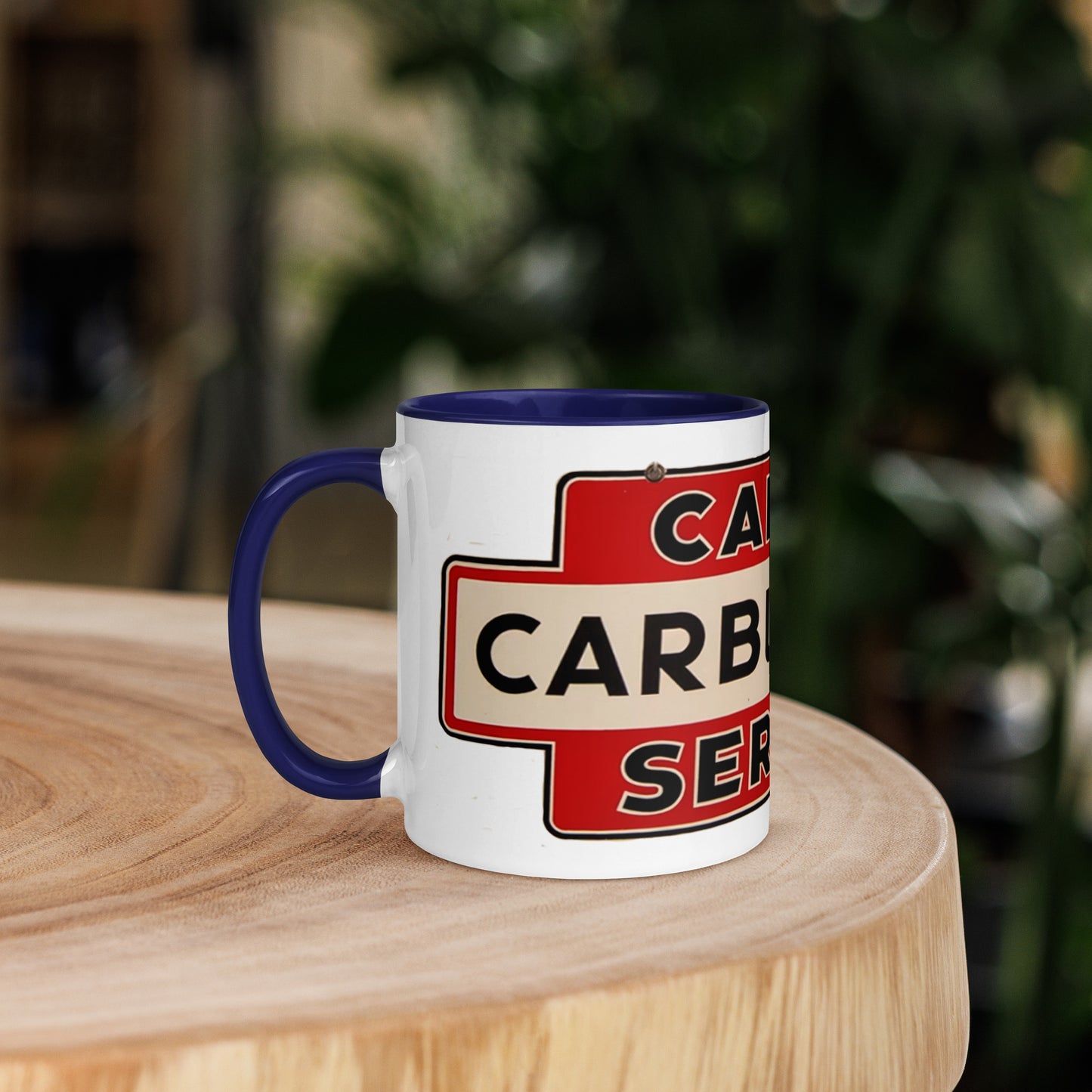 Carter Carbs Tin Style Shop Sign Mug with Color Inside