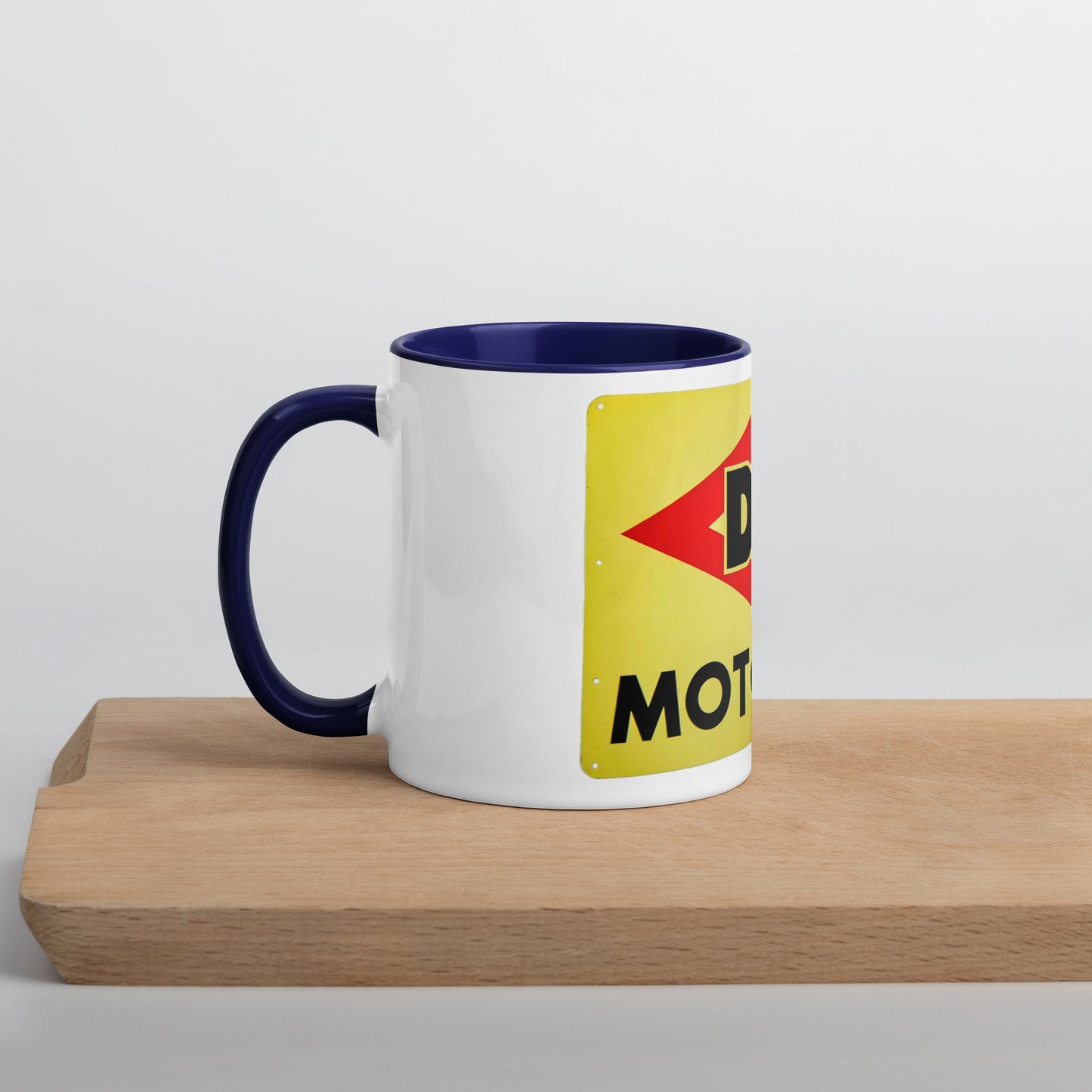 DX Oil Vintage Sign Style Mug with Color Inside