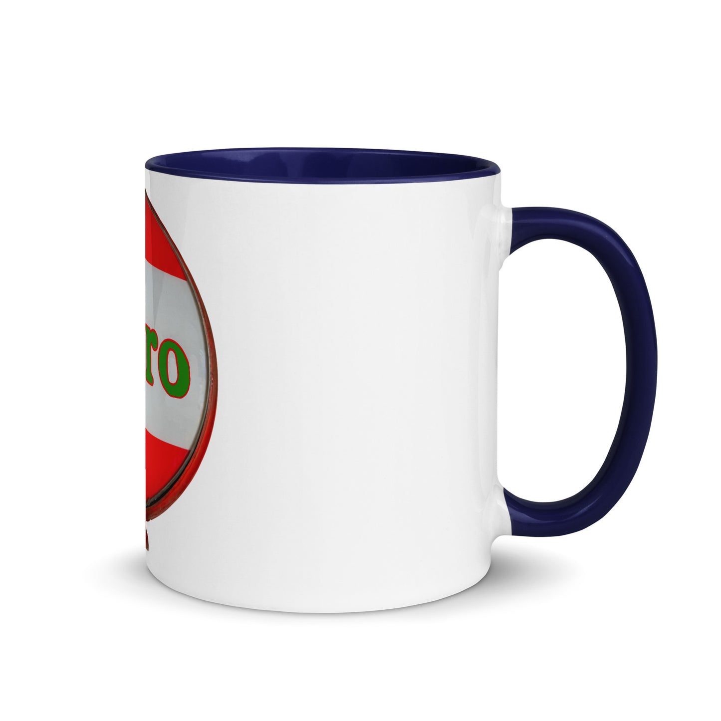 Retro Metro Globe Style Mug with Color Inside