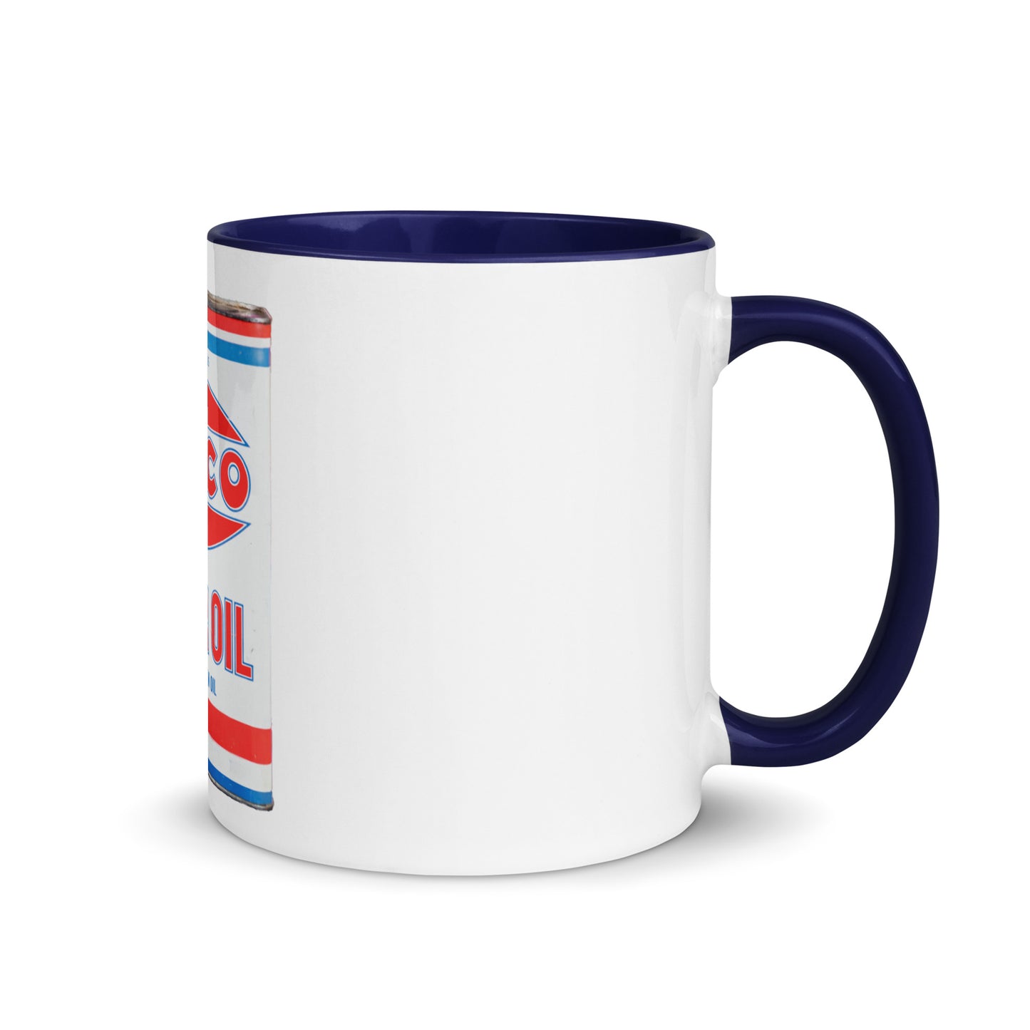 Vintage Petco Oil Can Mug with Color Inside