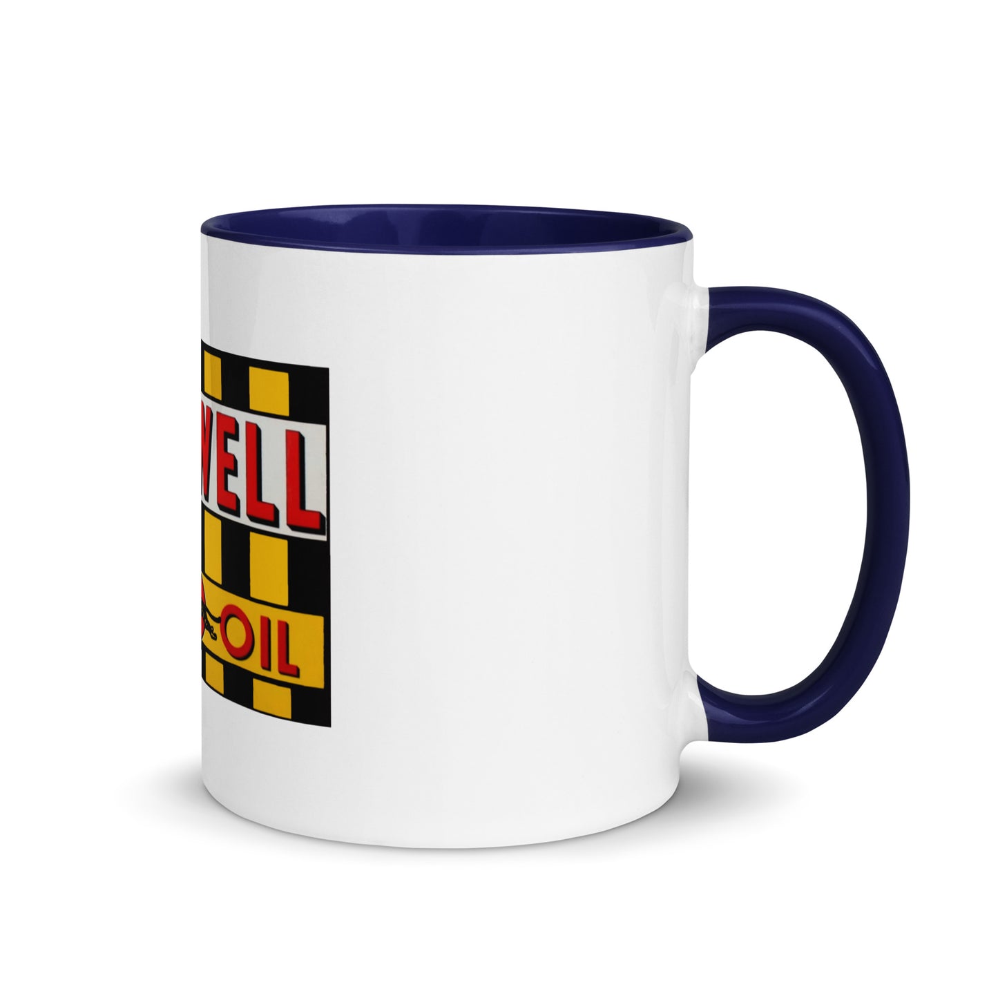 Retro Speedway Tin Syle Mug with Color Inside