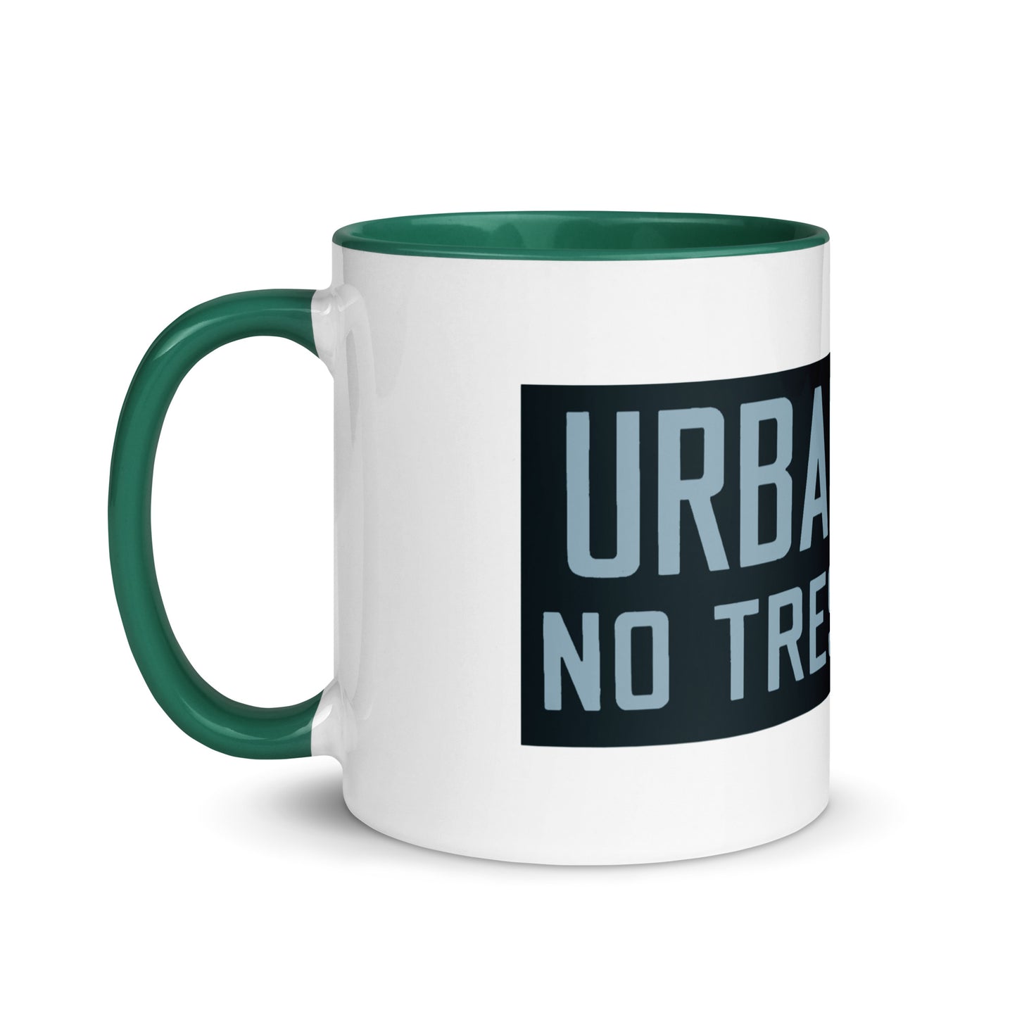 Retro Urban Farm Sign Porcelain Style Mug with Color Inside