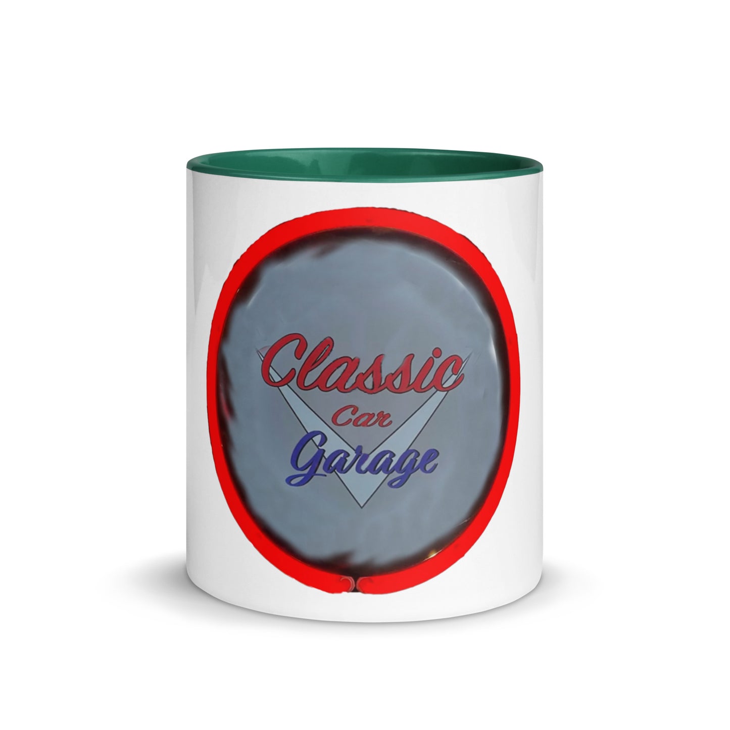 Classic Car Garage Neon Graffiti Style Mug with Color Inside