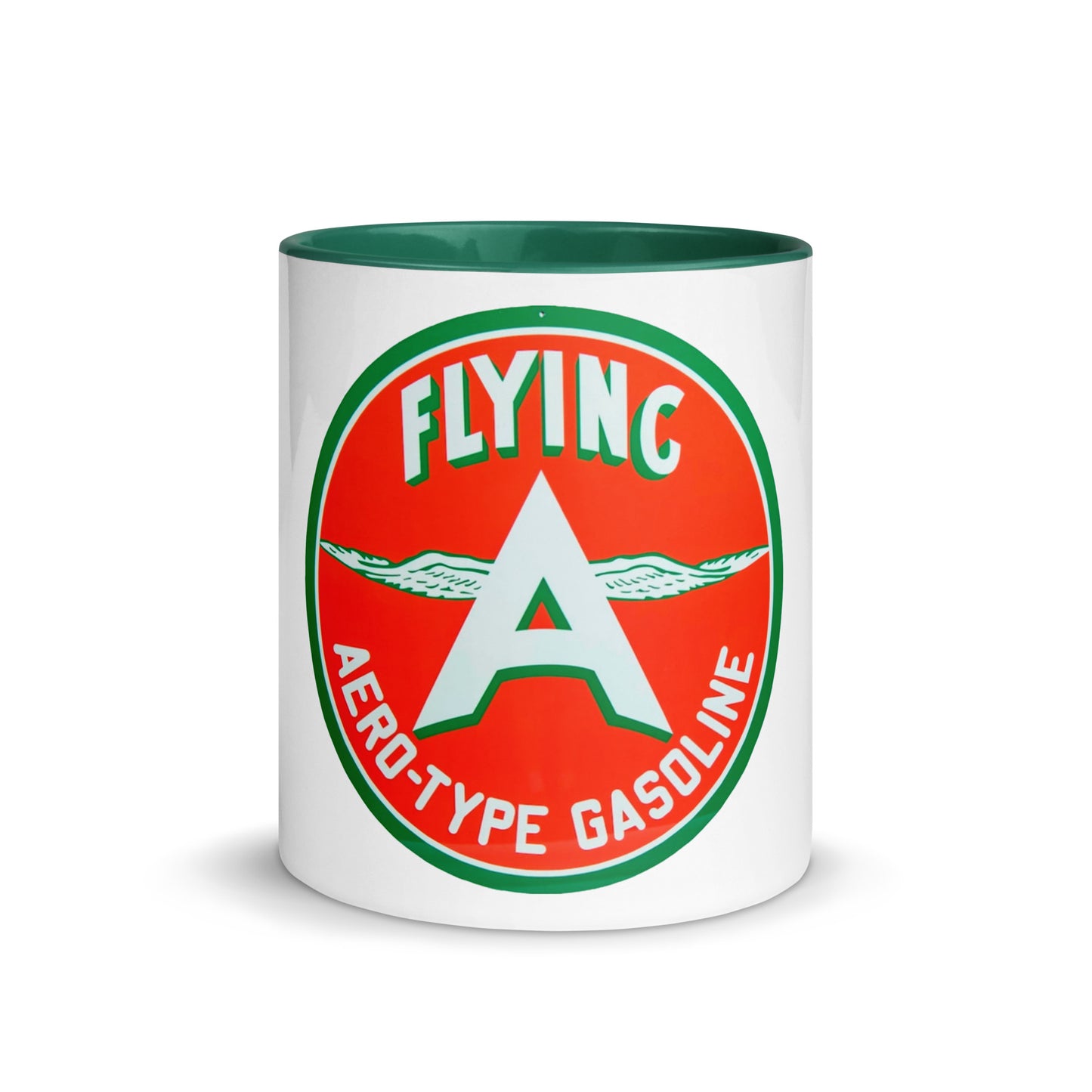 Vintage Flying A Porcelain Style Design Mug with Color Inside