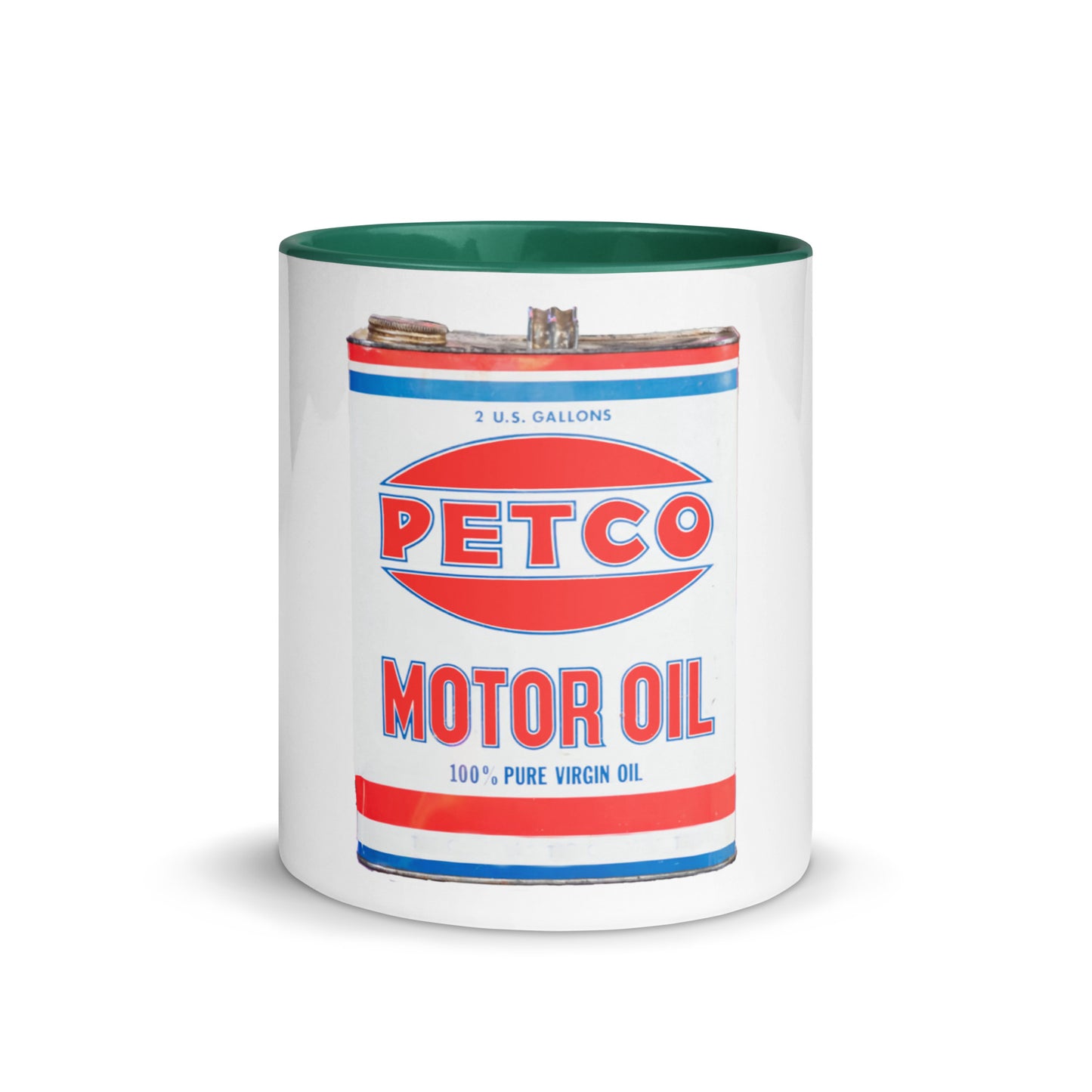 Vintage Petco Oil Can Mug with Color Inside