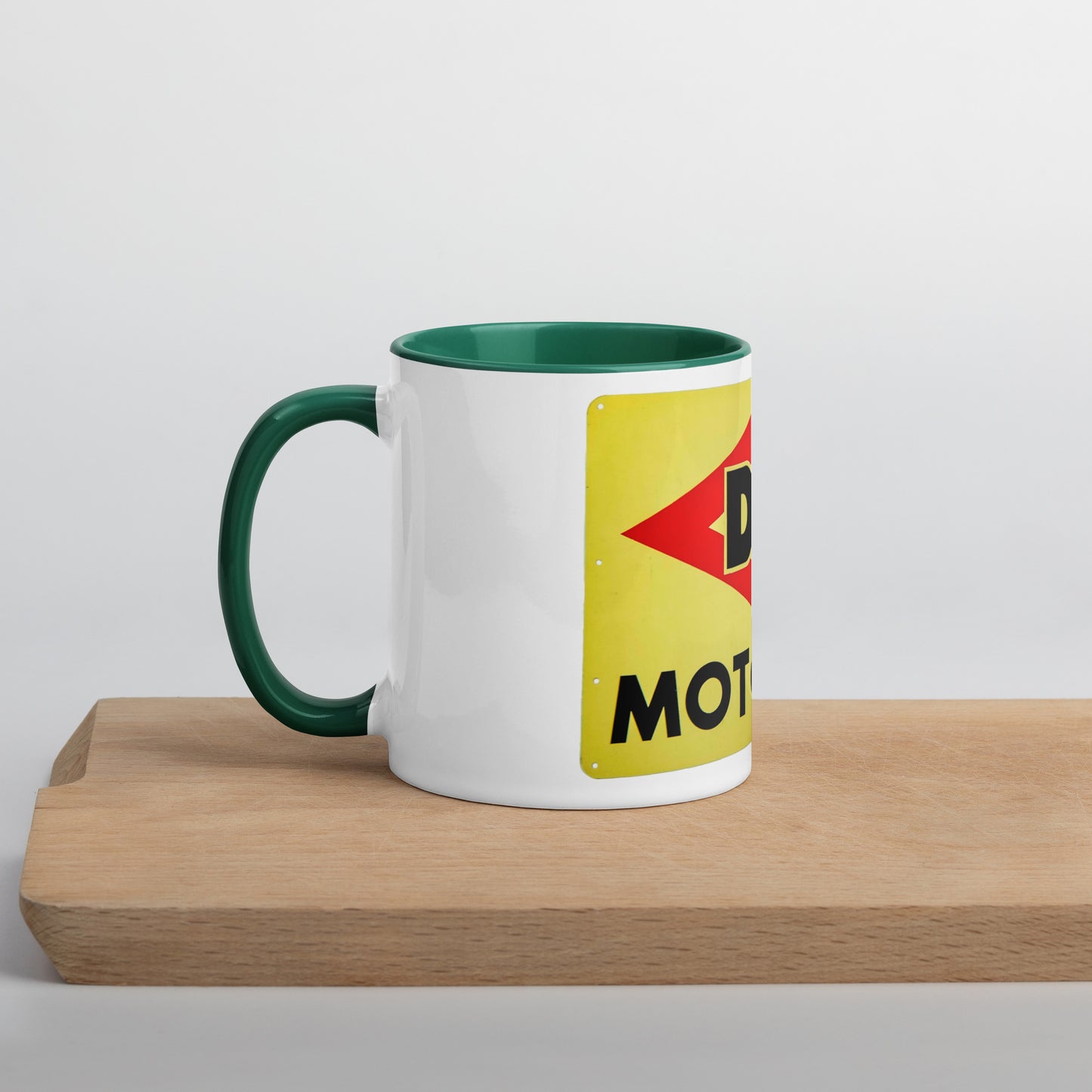 DX Oil Vintage Sign Style Mug with Color Inside
