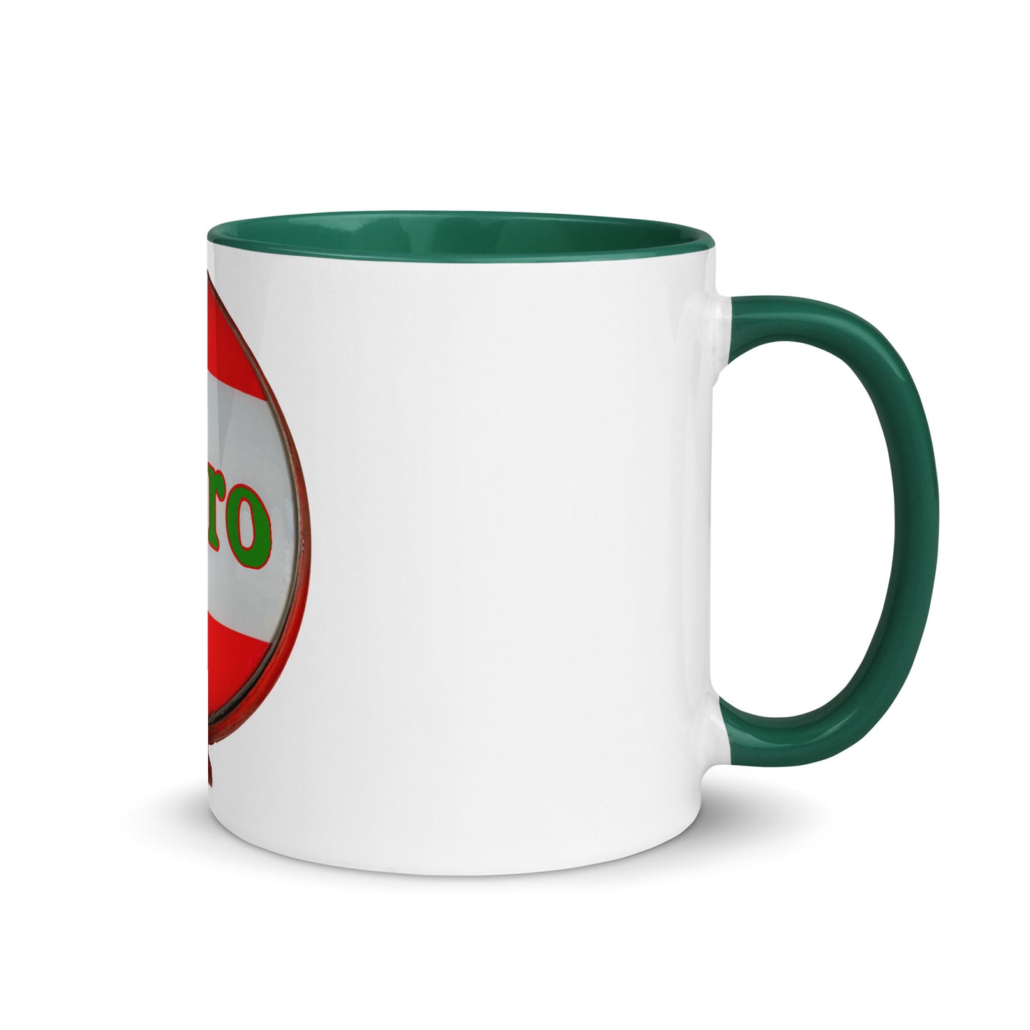 Retro Metro Globe Style Mug with Color Inside