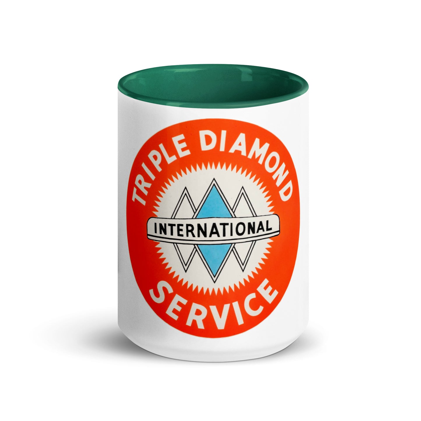 Triple Diamond Service Tin Style Mug with Color Inside