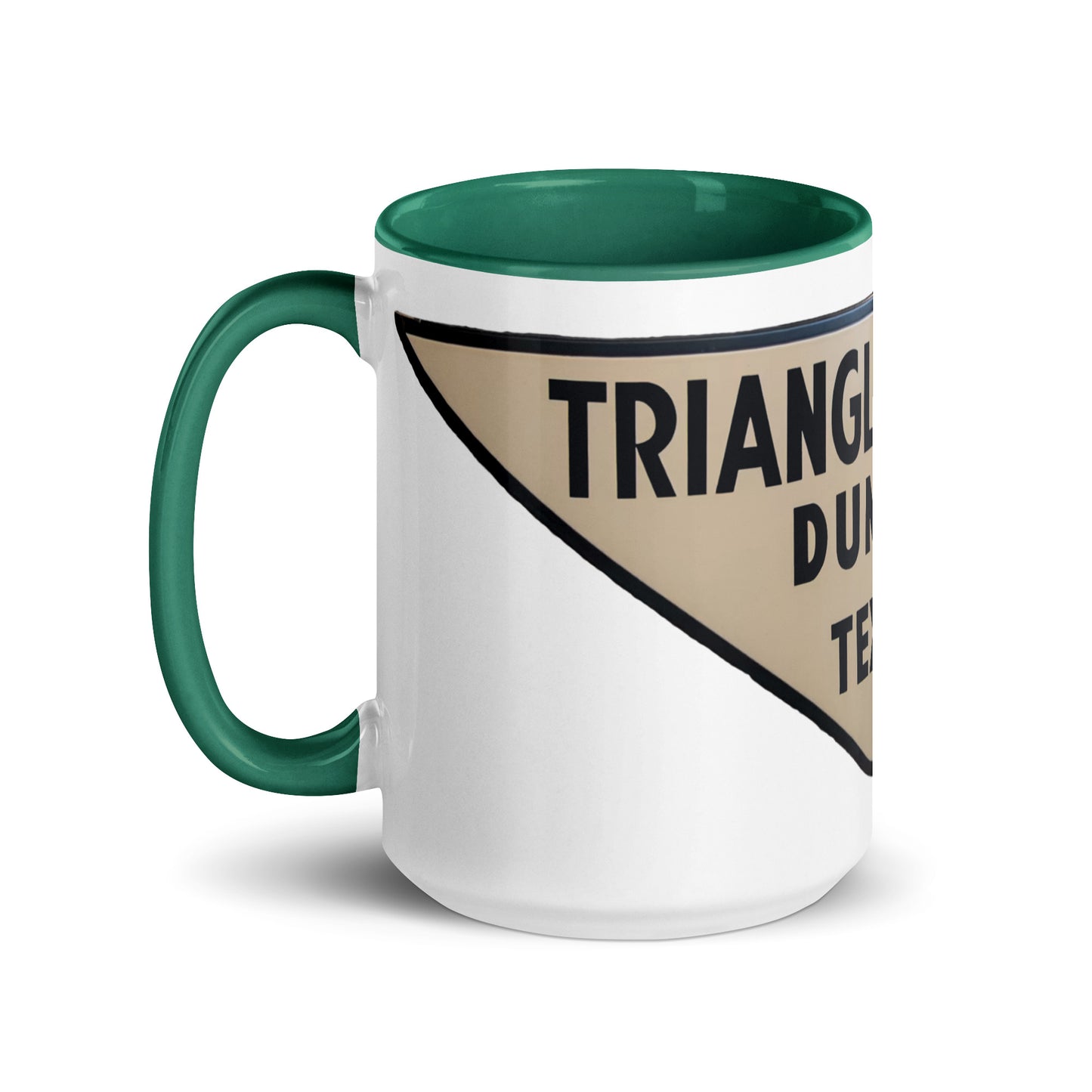 Retro Triangle Oil Company Tin Style Mug with Color Inside