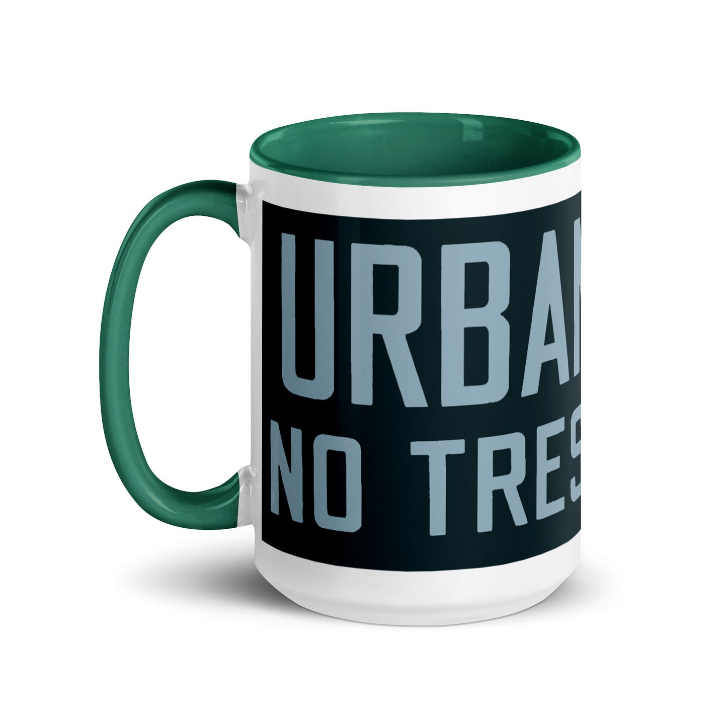 Retro Urban Farm Sign Porcelain Style Mug with Color Inside