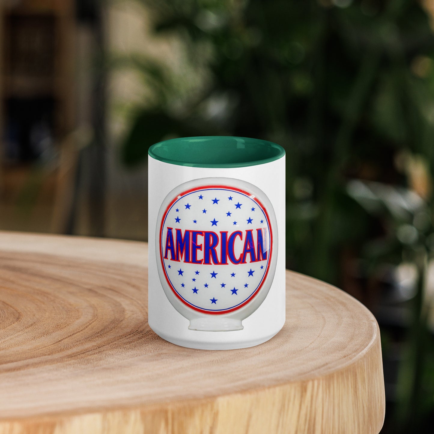 American Gas Globe Style Mug with Color Inside