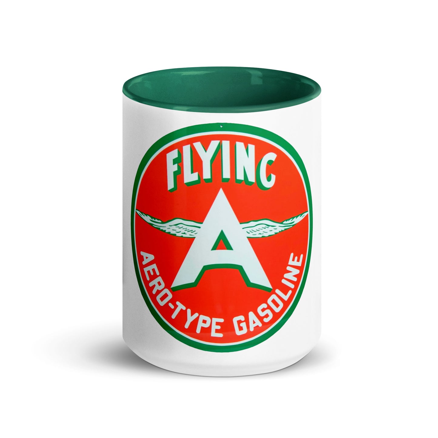 Vintage Flying A Porcelain Style Design Mug with Color Inside