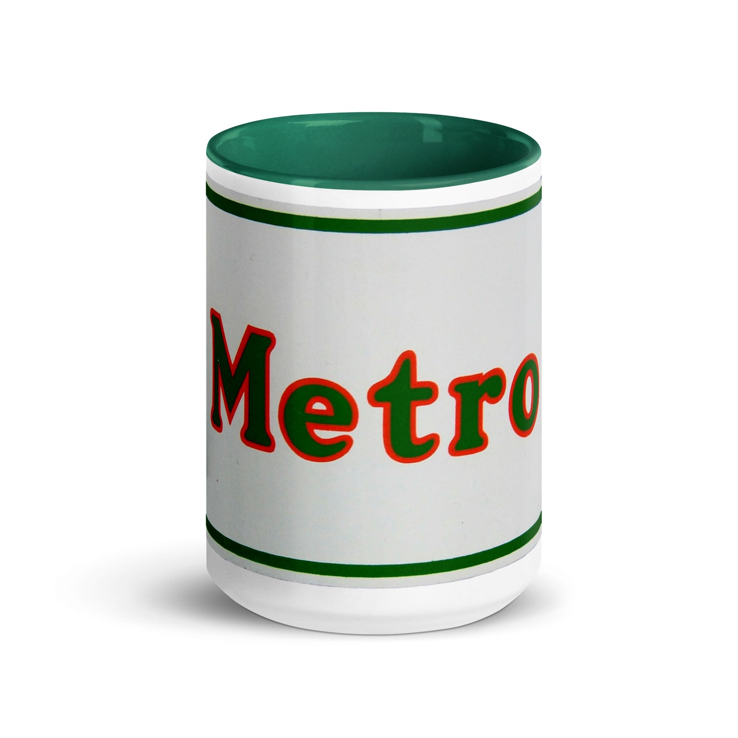 Retro Metro Tin Style Mug with Color Inside